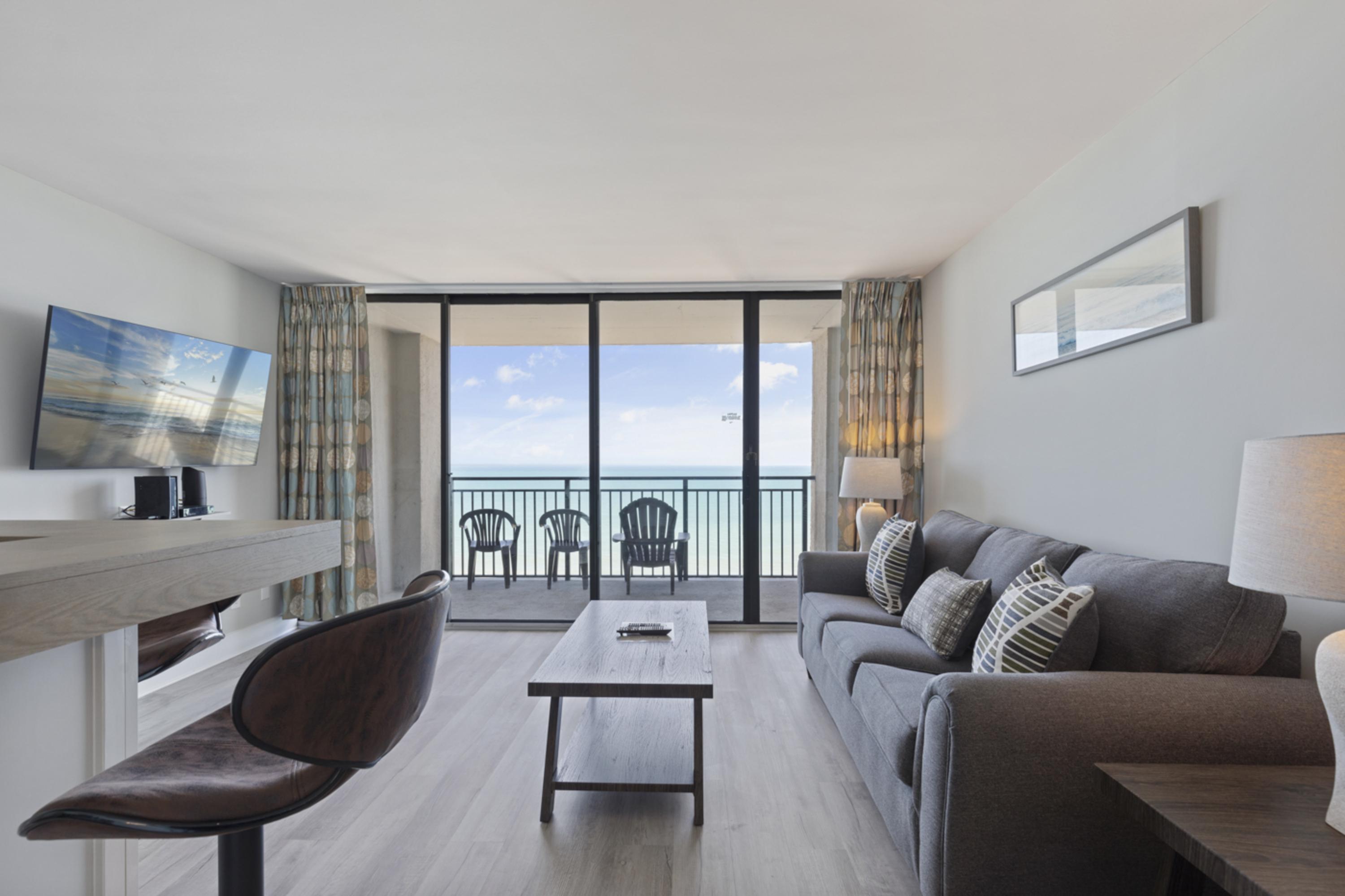 Scenic Views from the balcony at Ocean Forest Plaza Condos